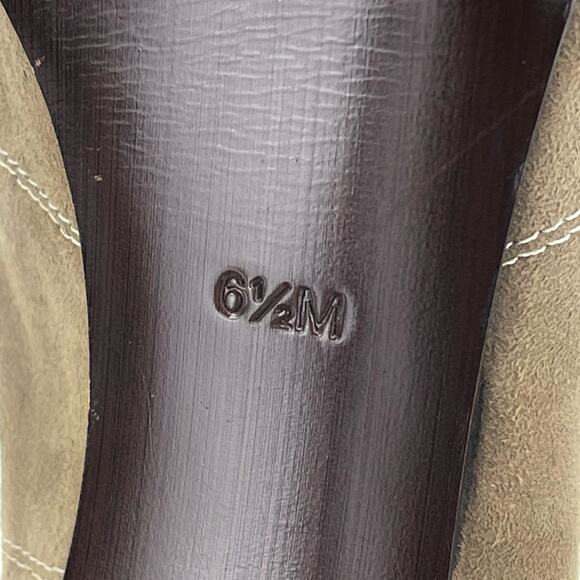 DVF Diane Von Furstenberg Guardian Stiletto Platform Bootie Sz 6.5 Tan Kid Suede - Picture 12 of 15